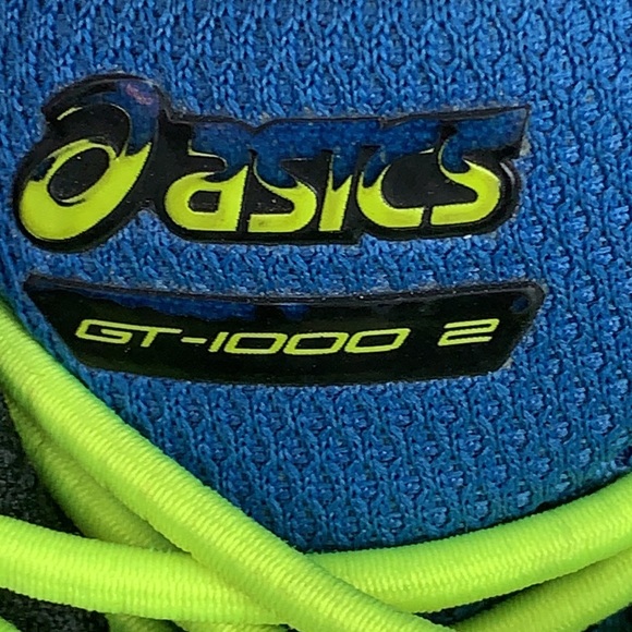 ASICS “GT 1000 2” blue & yellow running shoe sz 6 - Picture 11 of 14
